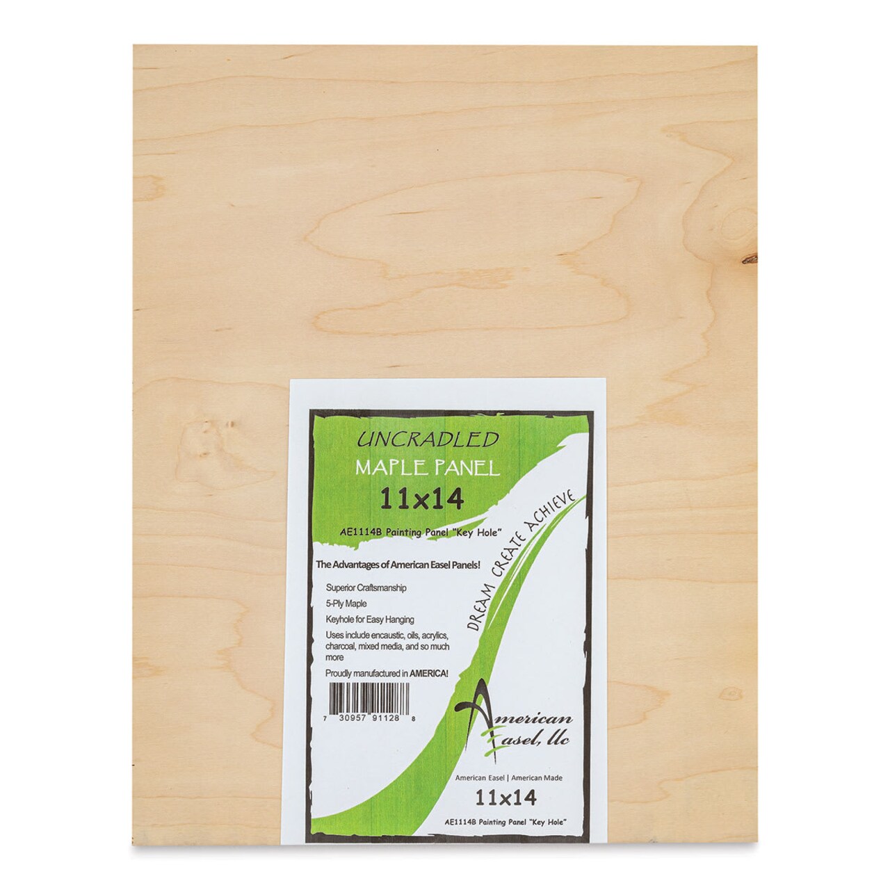 American Easel Maple Panel - 11" x 14", 1/2" Profile, Keyhole